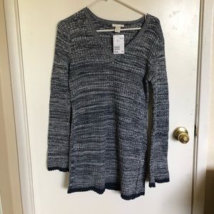 Knitted Vneck Longsleeve Dress